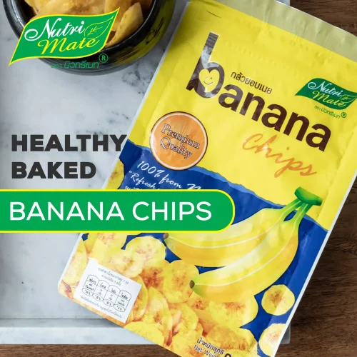 Nutrimate Baked Banana Chips Healthy Snack – 100% Natural and No Preservatives