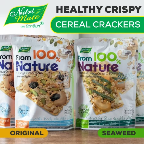 Nutrimate Crispy Cereal Crackers Snack – Original & Seaweed Flavour